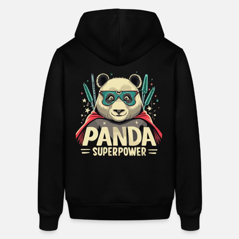 Super-héros panda - Sweat à capuche SOUNDER Stanley/Stella Unisexe - noir