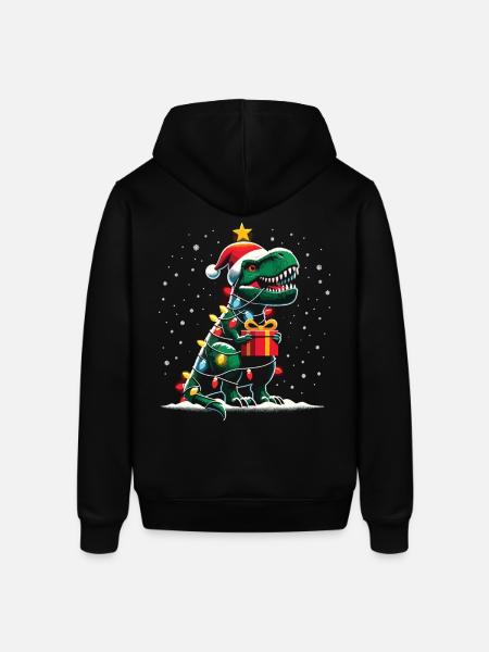 Tree Rex Ugly Christmas - Stanley/Stella SOUNDER Unisex Hoodie - black