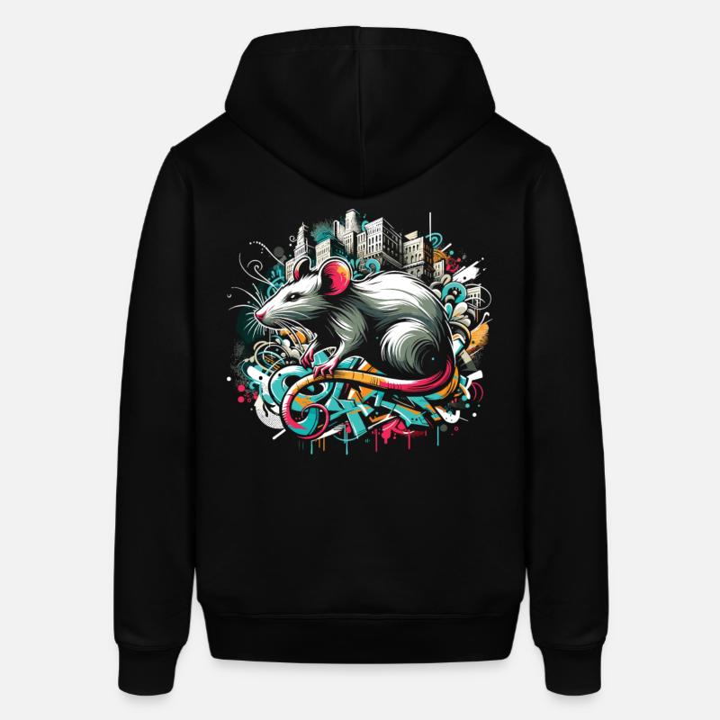Graffiti Rat : l’intelligence urbaine - Sweat à capuche SOUNDER Stanley/Stella Unisexe - noir