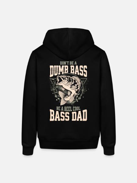 Funny Don't Be A Dumb Bass - Be A Reel Cool Dad - Luvtröja SOUNDER unisex från Stanley/Stella - svart
