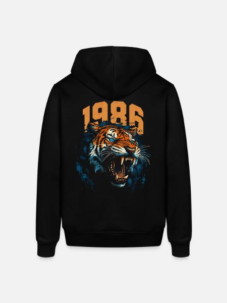 1986 - Year of the Tiger - Chinese Zodiac - Stanley/Stella SOUNDER Unisex Hoodie - black