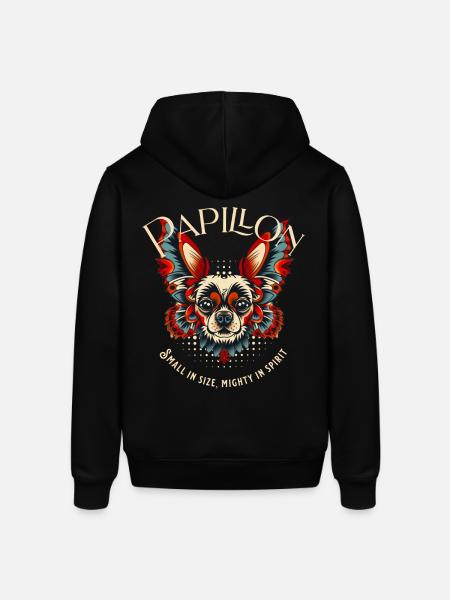 Papillon Hund - Stanley/Stella Unisex Hoodie SOUNDER - Schwarz