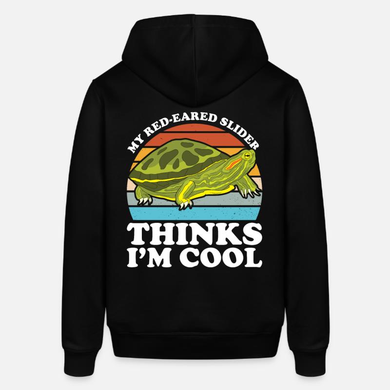 Red-eared Turtle Turtle - Stanley/Stella SOUNDER Unisex Hoodie - black