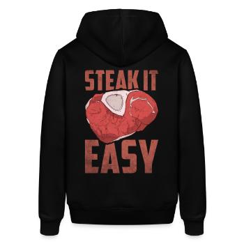 Metzger Fleischer Metzgerei Fleischerei - Stanley/Stella Unisex Hoodie SOUNDER - Schwarz - Hinten - Alina (178cm)