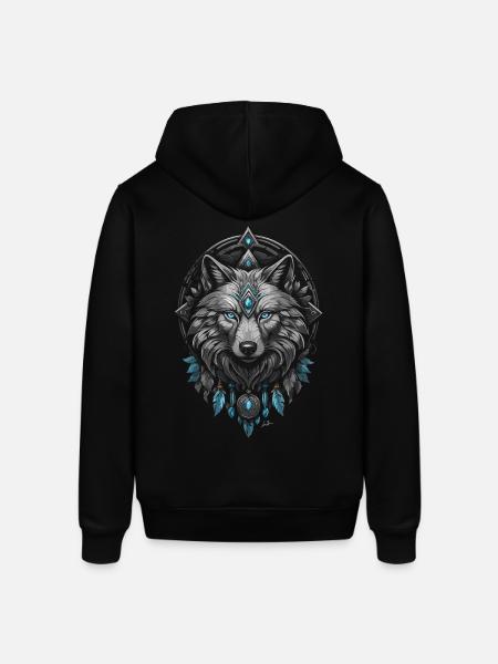 Viking Arctic Wolf - Stanley/Stella SOUNDER Unisex Hoodie - black