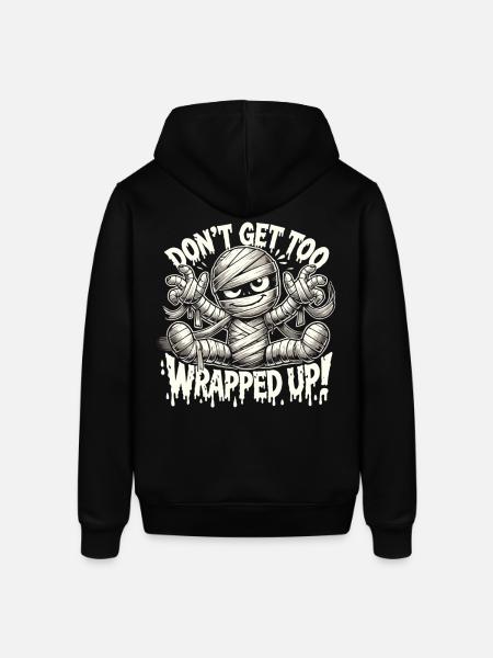 Wrapped Mummy Halloween Shirt - Stanley/Stella SOUNDER Unisex Hoodie - black