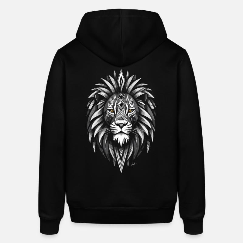 Lion black and white symbole - Sweat à capuche SOUNDER Stanley/Stella Unisexe - noir