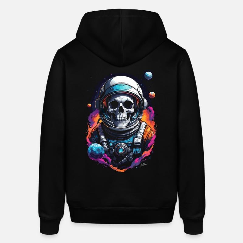 Crâne astronaute univers - Sweat à capuche SOUNDER Stanley/Stella Unisexe - noir