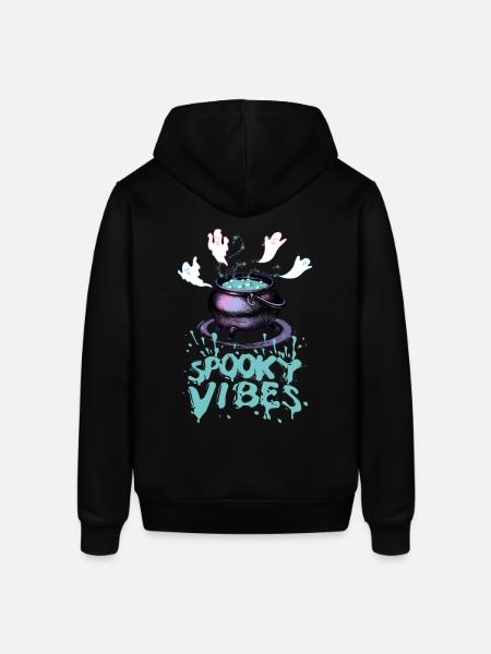 Bubbling cauldron and ghost design - Stanley/Stella SOUNDER Unisex Hoodie - black