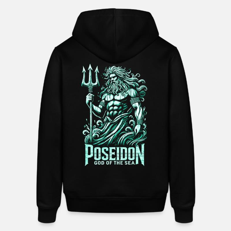 Poséidon - Dieu des mers - Sweat à capuche SOUNDER Stanley/Stella Unisexe - noir