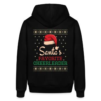 Santas Lieblings Cheerleader Weihnachtsoutfit - Stanley/Stella Unisex Hoodie SOUNDER - Schwarz - Hinten - Alina (178cm)
