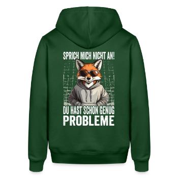 Don't talk to me, you already have enough problems - Stanley/Stella SOUNDER Unisex Hoodie - bottle green - Back - Alina (178cm)