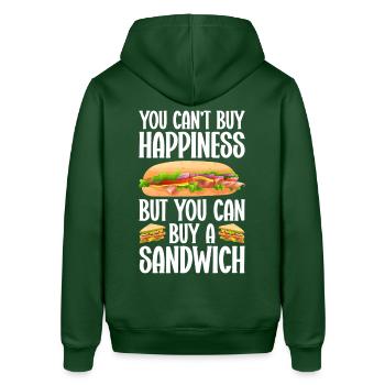Sandwich Liebhaber Fast Food Liebhaber - Stanley/Stella Unisex Hoodie SOUNDER - Flaschengrün - Hinten - Alina (178cm)