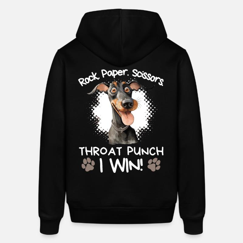 Roche Papier Ciseaux Doberman Sarcastique - Sweat à capuche SOUNDER Stanley/Stella Unisexe - noir
