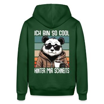 I'm So Cool Behind Me Snowy Panda - Stanley/Stella SOUNDER Unisex Hoodie - bottle green - Back - Alina (178cm)