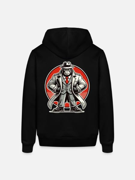 Detektiv-Gorilla - Stanley/Stella Unisex Hoodie SOUNDER - Schwarz
