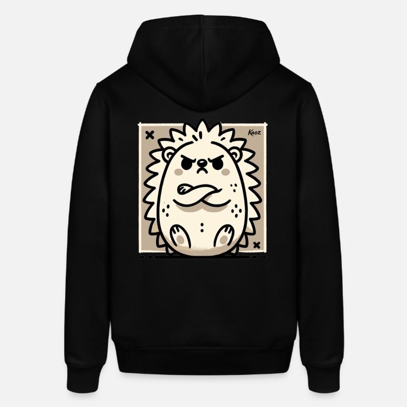 Hérisson mignon boudeur et offensé - Sweat à capuche SOUNDER Stanley/Stella Unisexe - noir