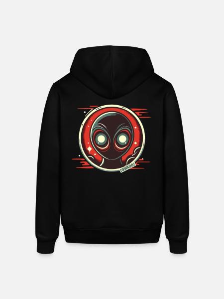 Mysterious alien with shining eyes - Stanley/Stella SOUNDER Unisex Hoodie - black