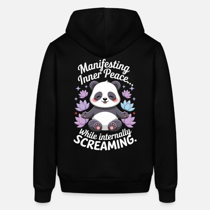 Panda méditer – Zen & Mindfulness - Sweat à capuche SOUNDER Stanley/Stella Unisexe - noir
