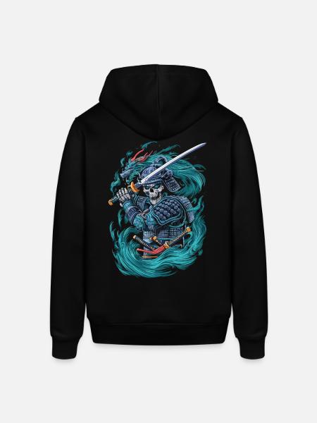 Samurai-Skelett mit Drachengeist - Stanley/Stella Unisex Hoodie SOUNDER - Schwarz