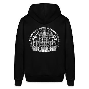 Das einzig gute System ist ein Soundsystem - Stanley/Stella Unisex Hoodie SOUNDER - Schwarz - Hinten - Alina (178cm)