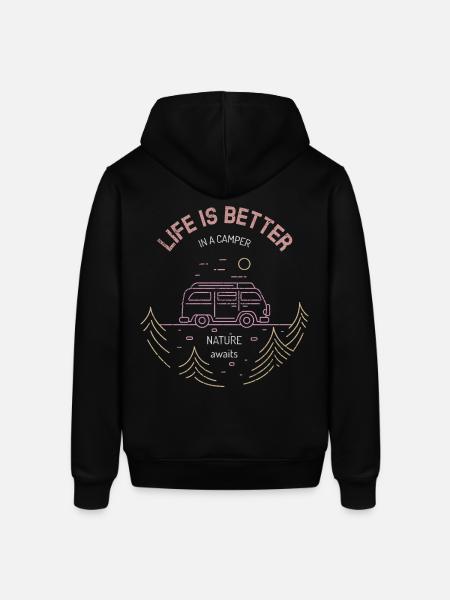 Camping Caravan Camping - Stanley/Stella SOUNDER Unisex Hoodie - black