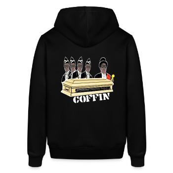 Coffin Tanz,Sarg dance,Afrika Begräbnis Song Shirt - Stanley/Stella Unisex Hoodie SOUNDER - Schwarz - Hinten - Alina (178cm)