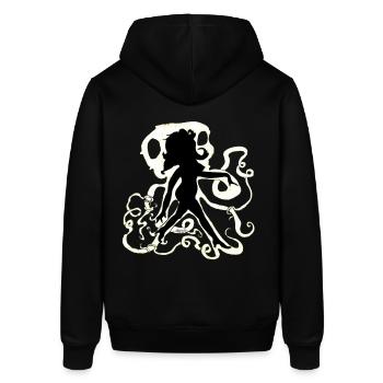 Geist Schutzgeist Halloween Frau Kunst Energie - Stanley/Stella Unisex Hoodie SOUNDER - Schwarz - Hinten - Alina (178cm)