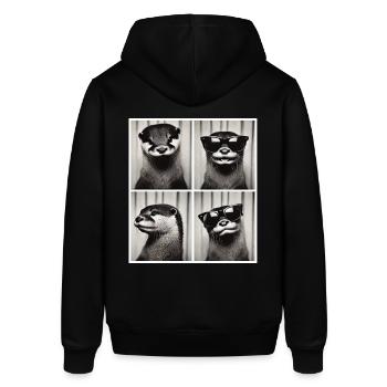Lässiger Otter mit Sonnenbrille – Cool & Lustig - Stanley/Stella Unisex Hoodie SOUNDER - Schwarz - Hinten - Alina (178cm)
