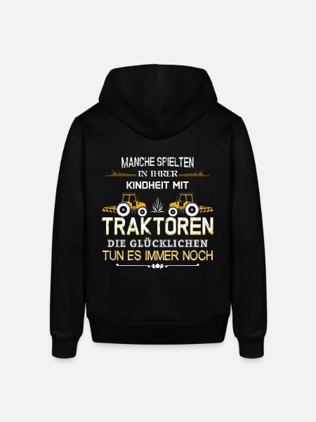 Farmers play Tractor - Stanley/Stella SOUNDER Unisex Hoodie - black
