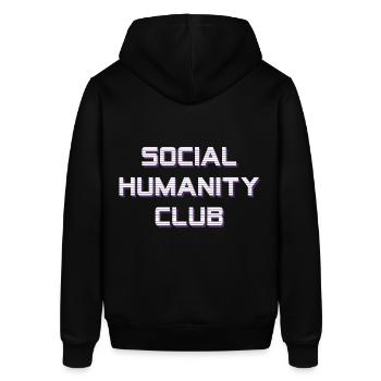 Social Humanity Club #2 - Stanley/Stella Unisex Hoodie SOUNDER - Schwarz - Hinten - Alina (178cm)