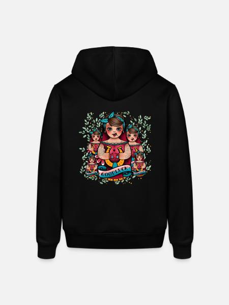 Poupée Matrouchka Russie Babouchka - Sweat à capuche SOUNDER Stanley/Stella Unisexe - noir