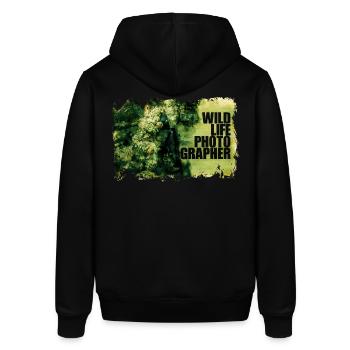 "Wildlife Photographer" Series - The invisible man - Stanley/Stella SOUNDER Unisex Hoodie - black - Back - Alina (178cm)