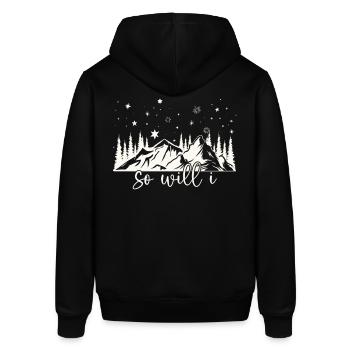 If the stars were made to worship So will I - Stanley/Stella Unisex Hoodie SOUNDER - Schwarz - Hinten - Alina (178cm)