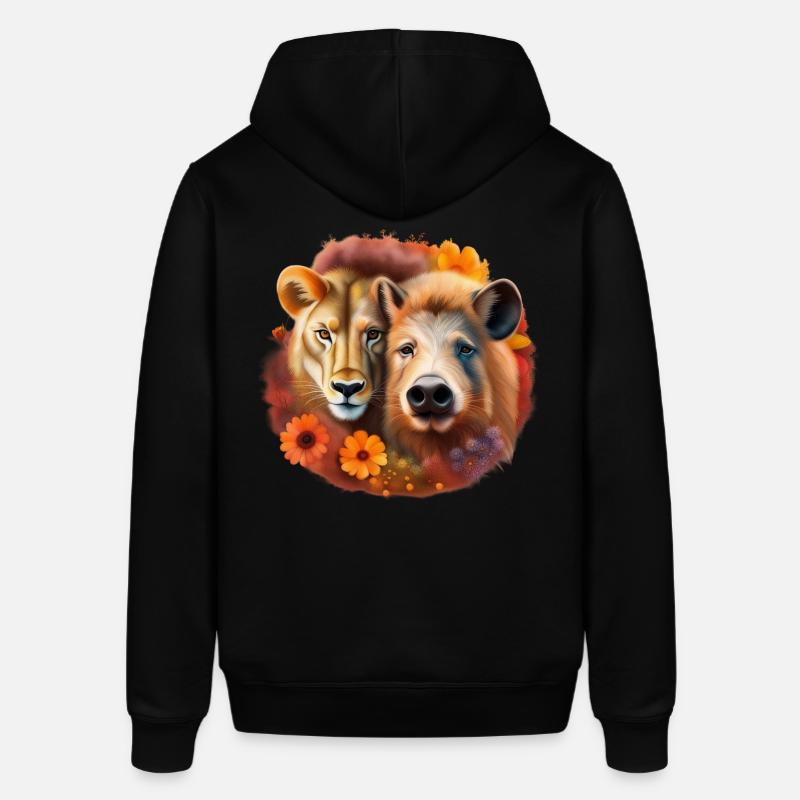 Schwein oder Löwe - Stanley/Stella Unisex Hoodie SOUNDER - Schwarz