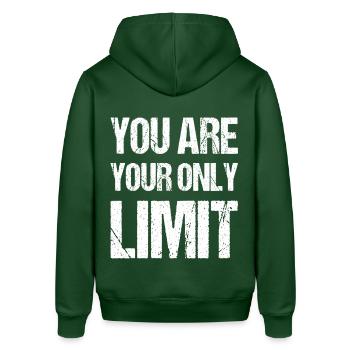 Motivation Saying - Stanley/Stella SOUNDER Unisex Hoodie - bottle green - Back - Alina (178cm)