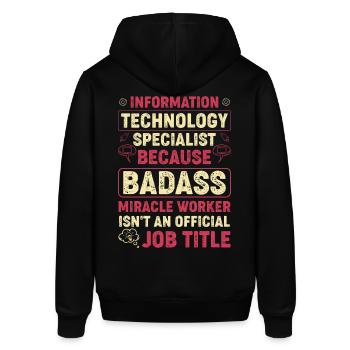 Information Technology Specialist IT Computer - Stanley/Stella SOUNDER Unisex Hoodie - black - Back - Alina (178cm)