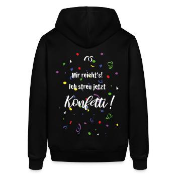 Konfetti Fasching Karneval Helau Party Feier - Stanley/Stella Unisex Hoodie SOUNDER - Schwarz - Hinten - Alina (178cm)