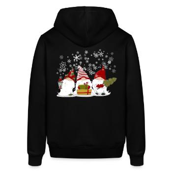 Nordische Weihnachten Gnome Elfen Wichtel Geschenk - Stanley/Stella Unisex Hoodie SOUNDER - Schwarz - Hinten - Alina (178cm)