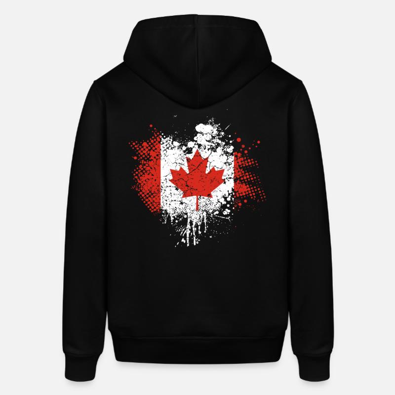 Drapeau du Canada - Sweat à capuche SOUNDER Stanley/Stella Unisexe - noir