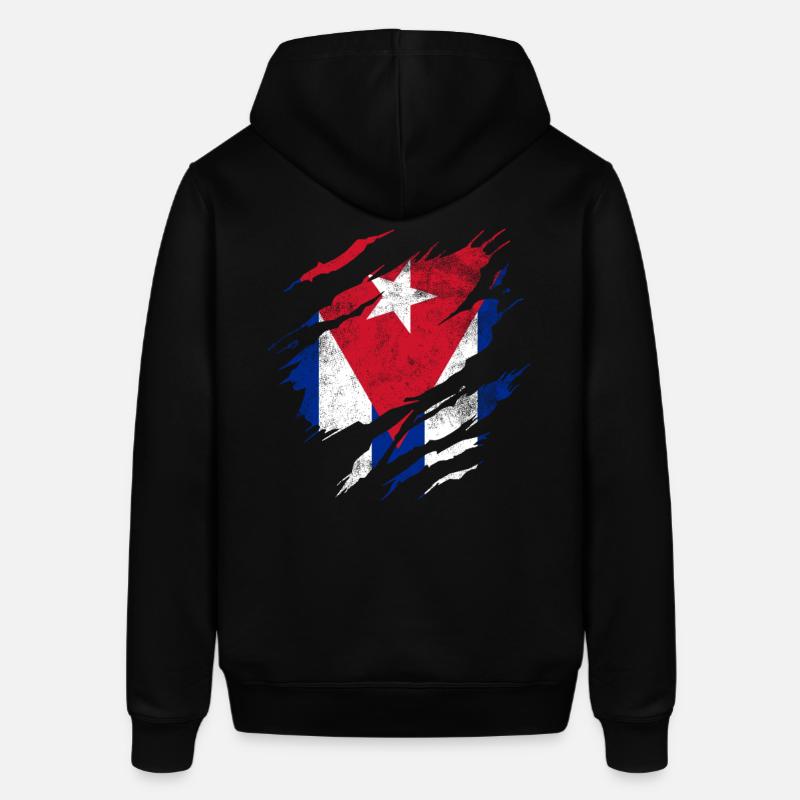 Cuba déchiré drapeau - Sweat à capuche SOUNDER Stanley/Stella Unisexe - noir