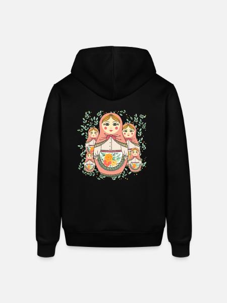 Matryoshka Russia Babushka doll - Stanley/Stella SOUNDER Unisex Hoodie - black