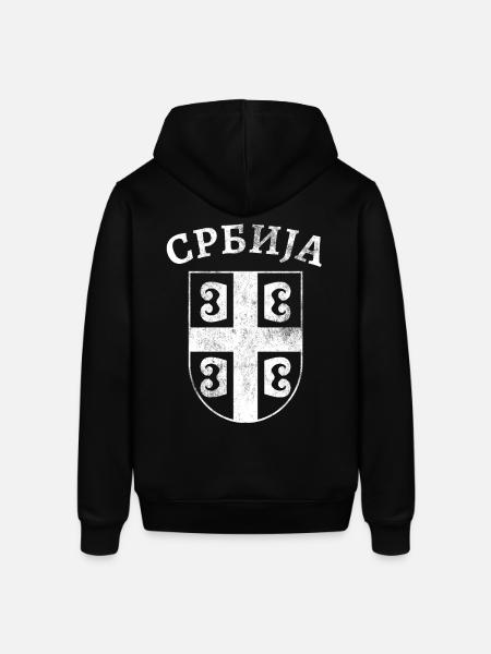 Serbien Kyrillisch - Stanley/Stella Unisex Hoodie SOUNDER - Schwarz