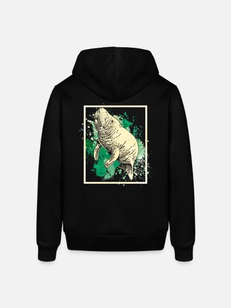 manatee - Stanley/Stella SOUNDER Unisex Hoodie - black