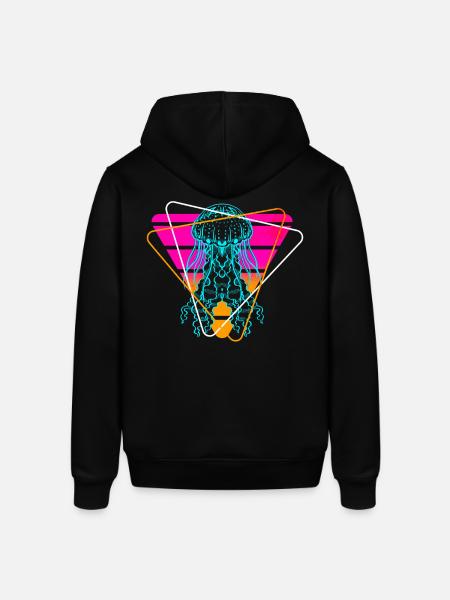 Méduses Vaporwave - Sweat à capuche SOUNDER Stanley/Stella Unisexe - noir