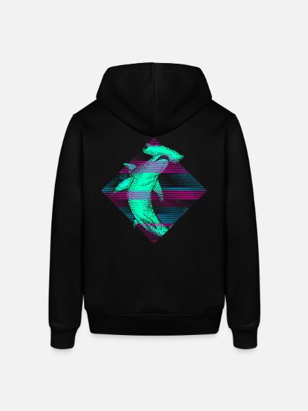 Requin-marteau Vaporwave - Sweat à capuche SOUNDER Stanley/Stella Unisexe - noir