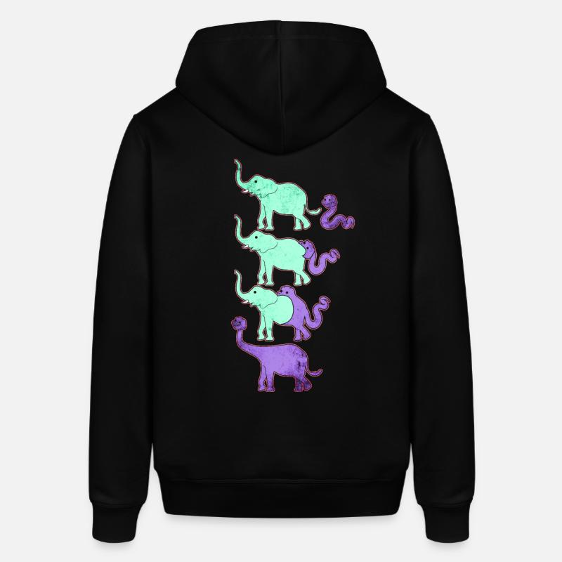 Drôle d’évolution des dinosaures - Sweat à capuche SOUNDER Stanley/Stella Unisexe - noir