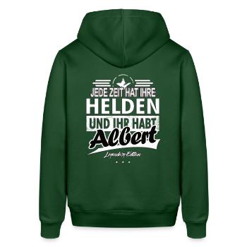 Jede Zeit hat Ihre Helden Ihr habt Albert - Stanley/Stella Unisex Hoodie SOUNDER - Flaschengrün - Hinten - Alina (178cm)