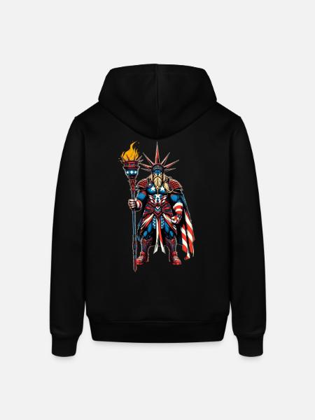 American Viking Superhero - Stanley/Stella SOUNDER Unisex Hoodie - black