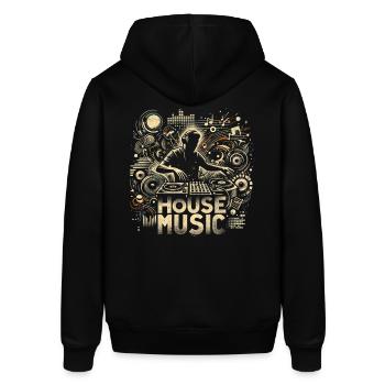 House Music - Stanley/Stella SOUNDER Unisex Hoodie - black - Back - Alina (178cm)